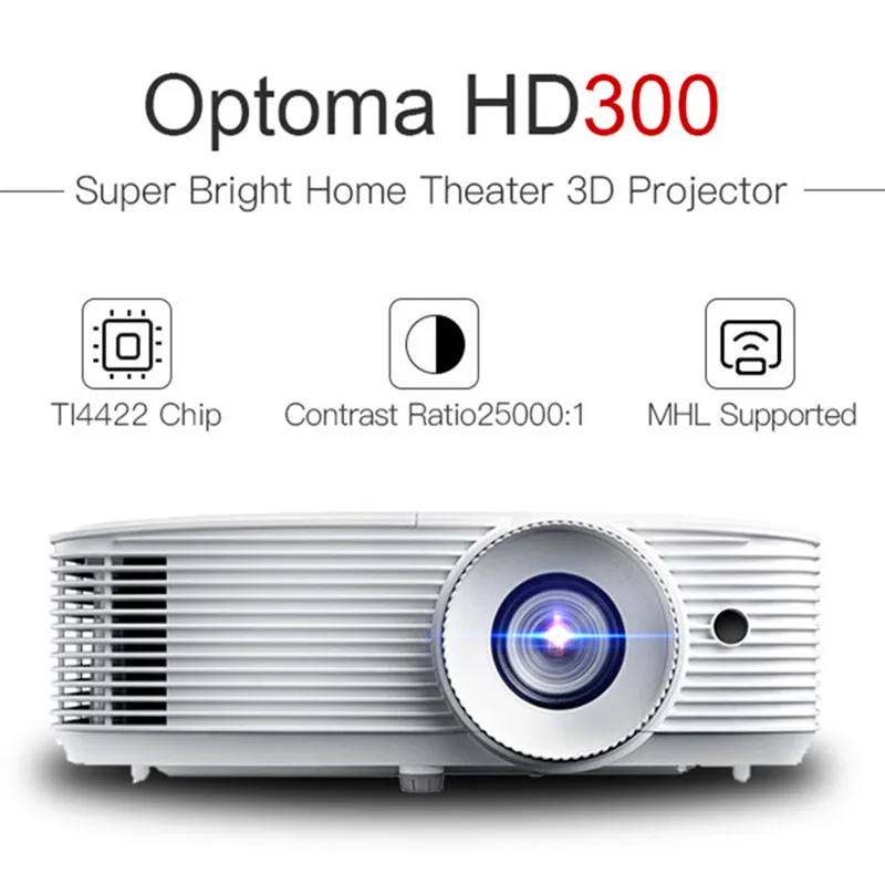 Проектор Optoma 3200 ANSI супер яркий 1080P Full HD HD300|Домашний кинотеатр| |