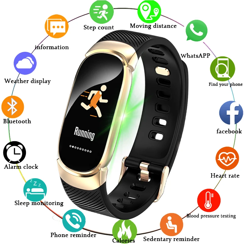 

BANGWEI 2019 New Smart Watch Men Pedometer Multi-function Sport Watch Fitness Tracker Heart Rate Blood Pressure For IOS Android