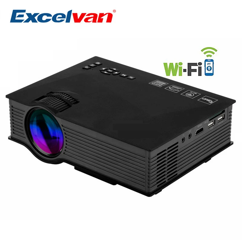 UC46+ Projector Wireless WIFI 1200Lumen 800*480 Full HD LED Video Home Cinema Support Miracast
