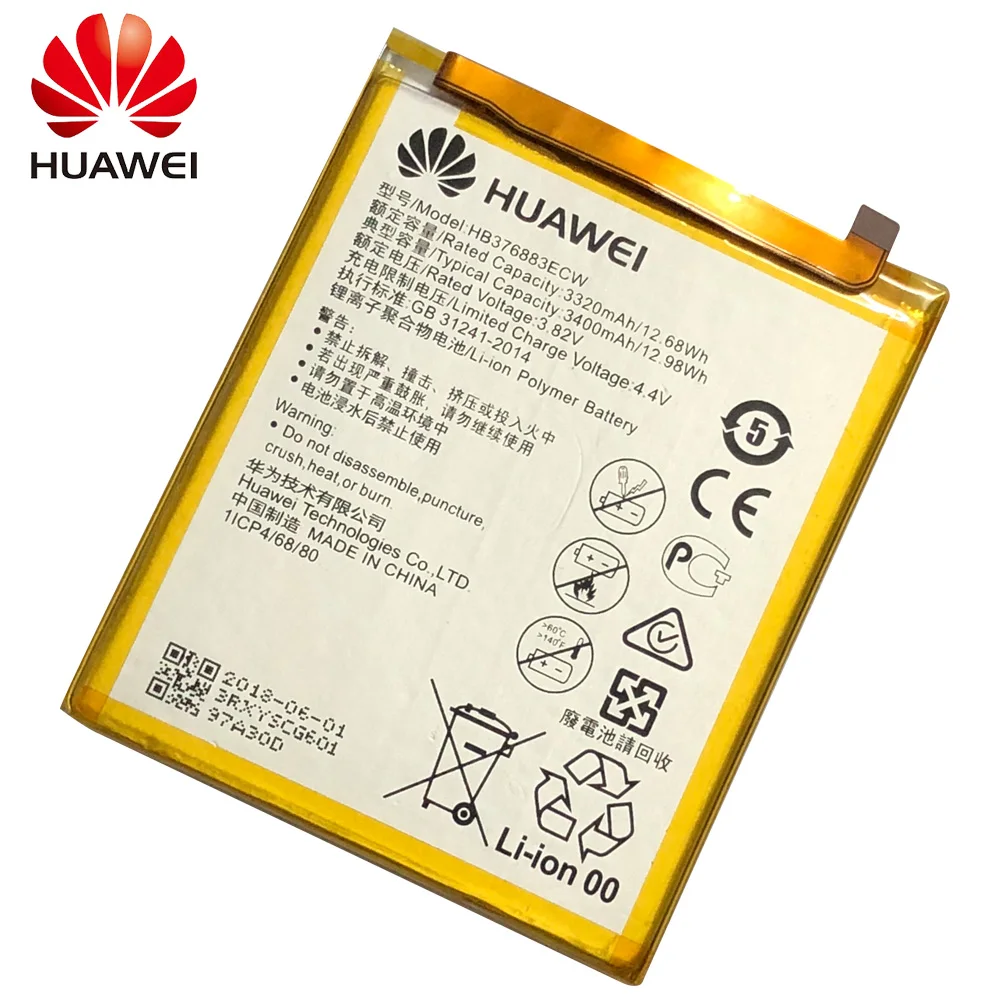 Оригинальная Замена телефон Батарея для huawei P9 плюс VIE-AL10 VIE-L09 VIE-L29 HB376883ECW Authenic Перезаряжаемые Батарея 3400 мА-ч