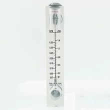 0,1-1.4LPM 1/" с британской конической трубной наружной резьбой панель ПММА типа жидкости Поплавковый расходомер воды ротаметр расходомер без клапана управления