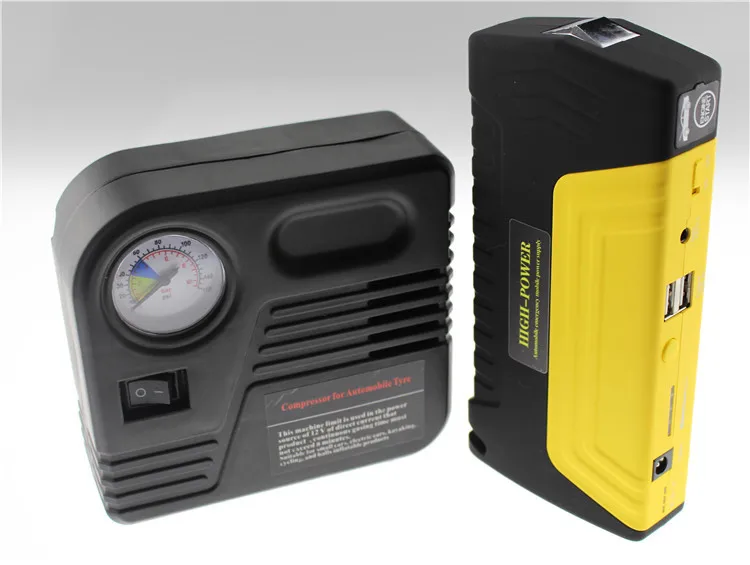 Car emergency Jump Starter booster with air compressor for truck and