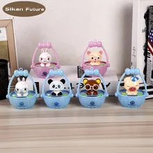 Украшение автомобиля Солнечная энергия танцы качающаяся голова мультфильм цветок корзина панда украшение приборной панели милые авто аксессуары Подарки