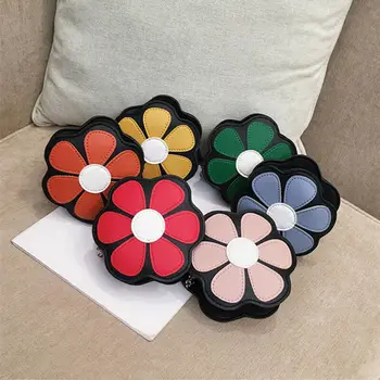

Cute Kids Girls PU Leather Mini Shoulder Bag Handbags Crossbody Flower Print Bag Mini Coin Purse Messenger Bags