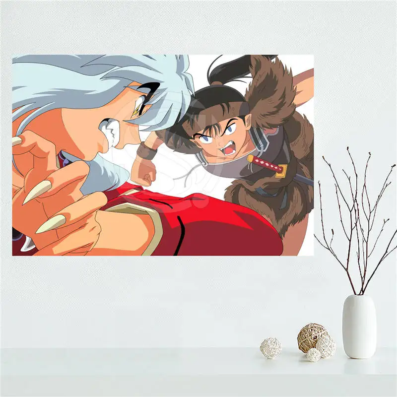 

E#627L50 Custom Inuyasha Anime Canvas Painting Wall Silk Poster cloth print DIY Fabric Poster free shipping Y41