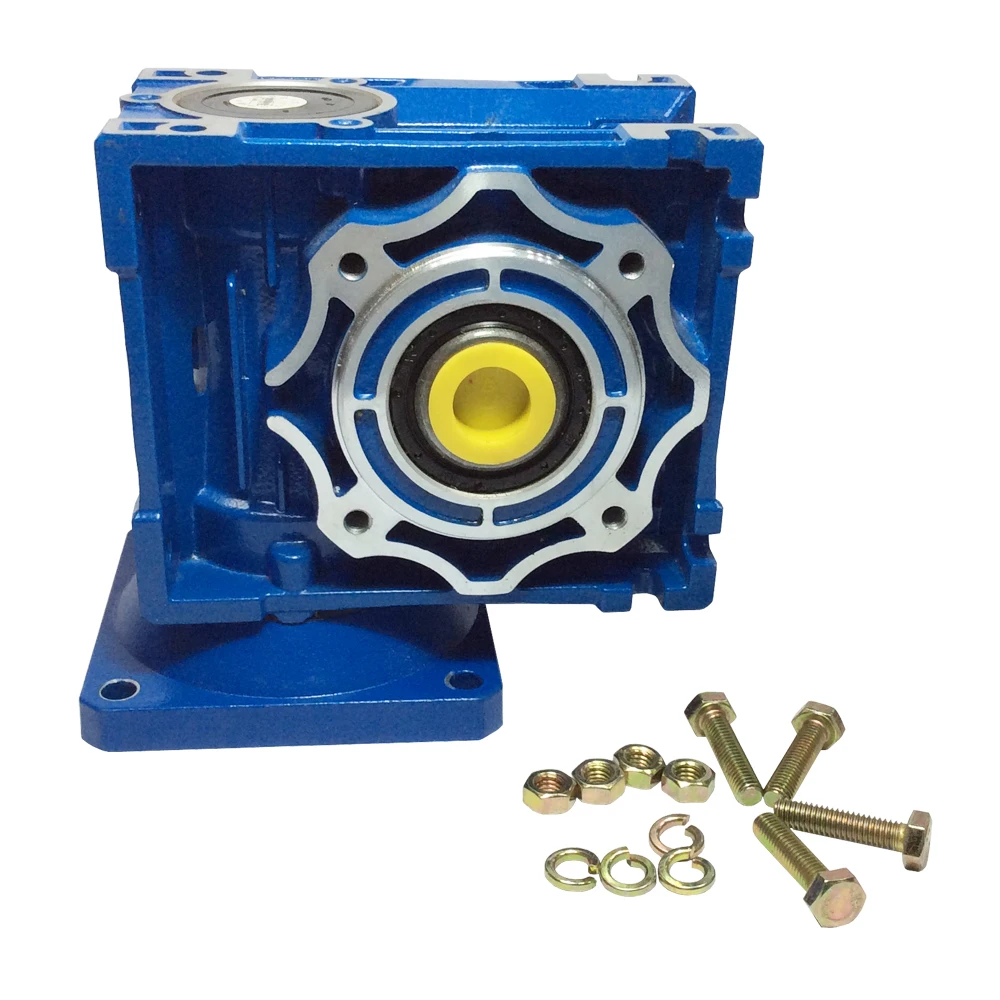 

Right Angle Gearbox Geared Speed Reducer RV040 Ratio 1/7.5 1/10 1/15 1/30 1/40 1/50 1/60 1/80 1/100 Input Shaft 11mm