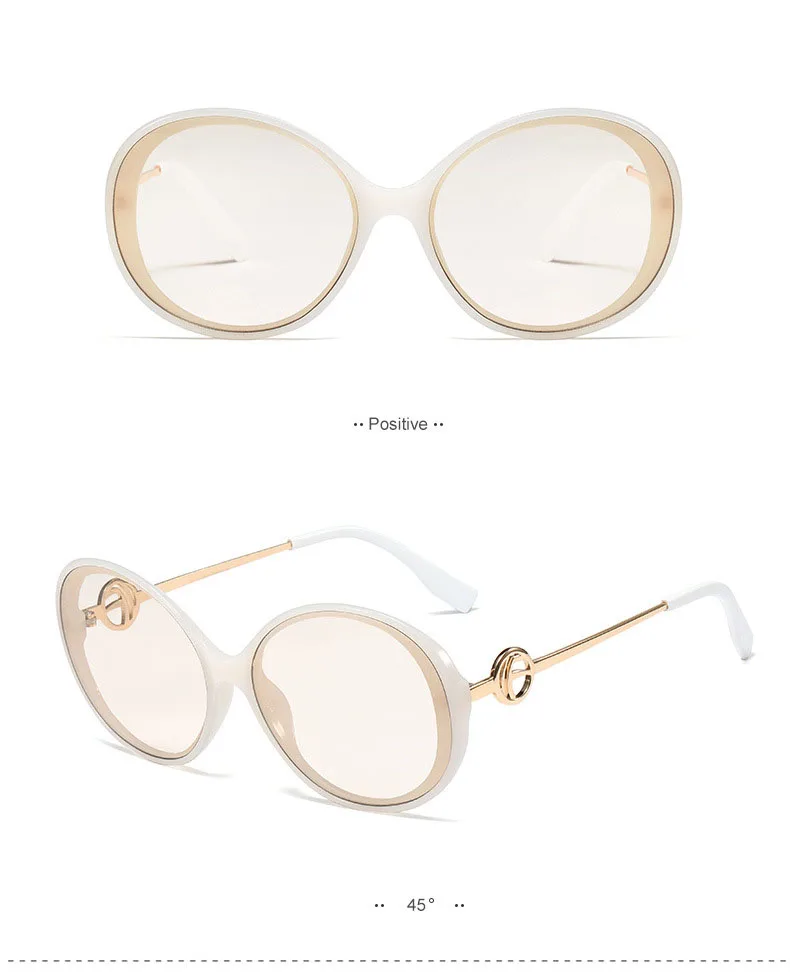 European American Fashion Sunglasses Ladies Personality Oval Frame Men Craftsmanship Sun Glasses Customm