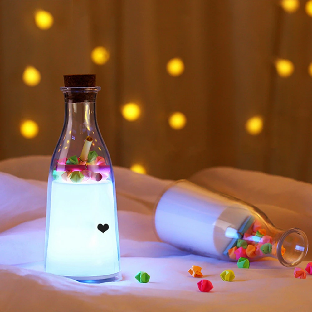 Светодиодный светильник с надписью Milk Bottle ночник дистанционным управлением USB
