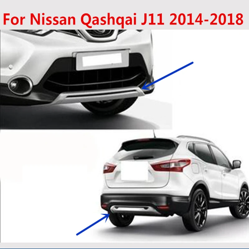 Для Nissan Qashqai Dualis J11- ABS аксессуары для переднего и заднего бампера противоскользящая защитная пластина 2 шт. высокое качество
