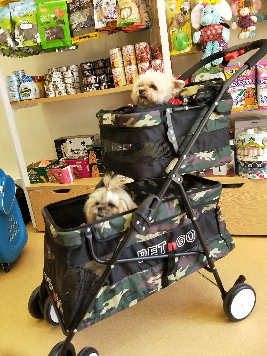 Легкая Складная двойная коляска для собак и кошек, четыре колеса для путешествий, тележка для животных, Poussette Pour Chien, складная