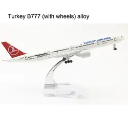 20 см Turkish Airlines Boeing 777 модель самолета страна ТУРЦИЯ 16 см B777 плоскости сплав для модели из металла отлитая модель самолета модели игрушка