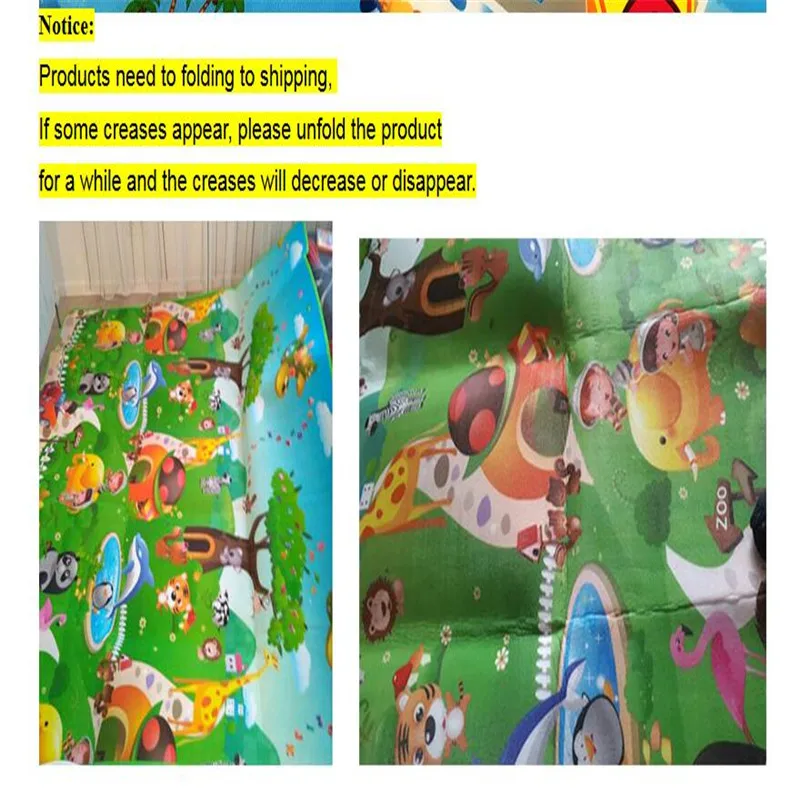 Детские Сканирование мат 0,5 см Толщина играть ковер из мягкой пены Eva тренажерный зал игры Ковры Детей двойными бортами Playmat динозавров автомобильное одеяло
