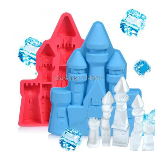 150pcs Silicone Ice Cube Trays Mold Castle Shape Ice Maker Case