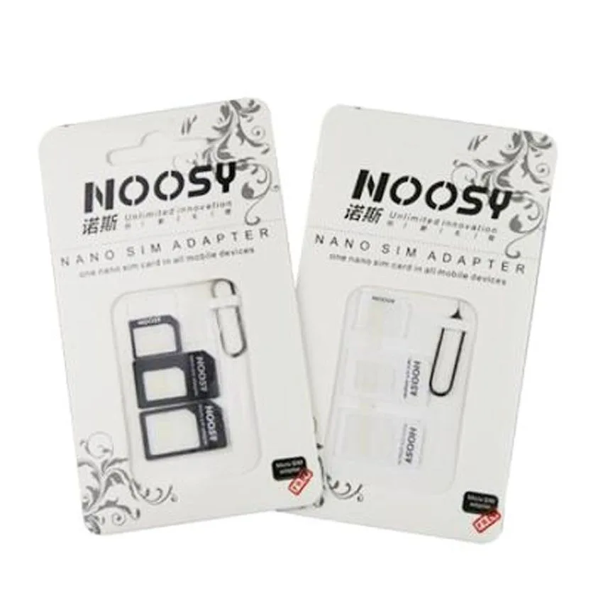 Noosy 4 в 1 хорошее количество Nano адаптер для Sim-карты + Micro Sim-карт стандартный замены