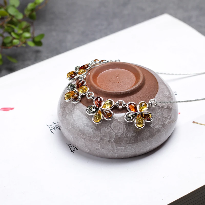  JIUDUO Boutique bijoux mode ambre bijoux pendentif colliers 925 pour les femmes usine directe spéci
