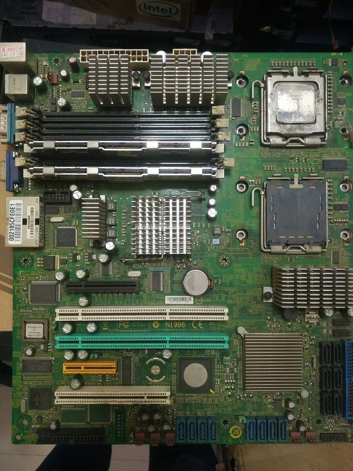 

Original server motherboard MS-9638 s5000v chipset with sas 771 pin dual
