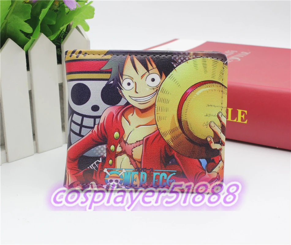Japan font b anime b font ONE PIECE wallets font b cosplay b font cartoon Bifold