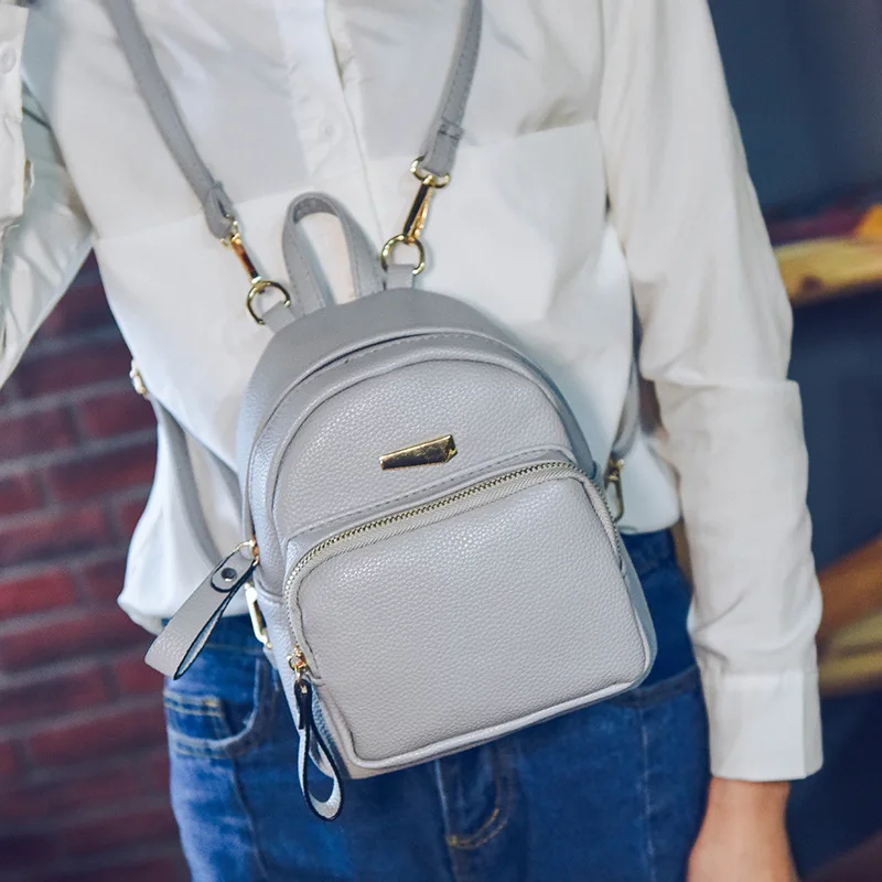 New Arrival Fashion Women Leather Small Backpack Female High Quality
