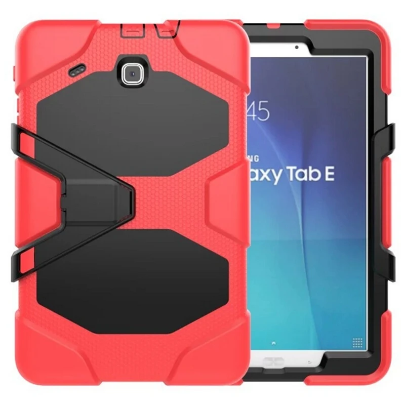 Для Samsung Galaxy Tab E 9,6 ''T560 T561 дети противоударный жесткий чехол военный, повышенная нагрузка силиконовый прочная стойка Защитная крышка