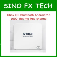 Desbloquear UBOX5 UBOX PRO OS I900 1 GB 16 GB Android 7.0 Caixa de TV Inteligente 1000 canais gratuitos para JP KR MINHA AU NZ CA EUA HK SG ID