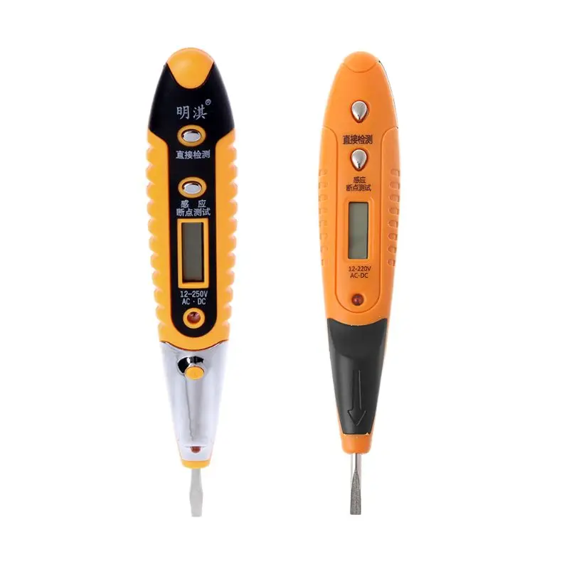 

Digital Test Pencil Multifunction AC DC 12-250V Tester Electrical LCD Display Voltage Detector Test Pen For Electrician