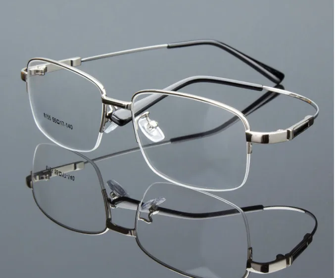 

Men's half-rim finished myopia glasses Nearsighted Glasses prescription glasses for men eyewear ultra-light -0.50 to -6.00