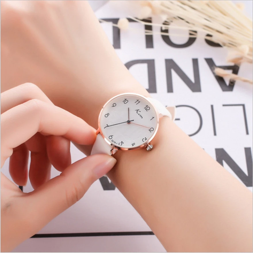 

Fashion Exquisite Minimalism Watch Women Leather Ladies Big Dial Wrist Watches Clock Saat Relogio Feminino bayan kol saati