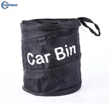 Черная Портативная Складная автомобильная автоматическая мусорная корзина сумка мусорная корзина контейнер для мусора универсальная дорожная Автомобильная корзина для мусора