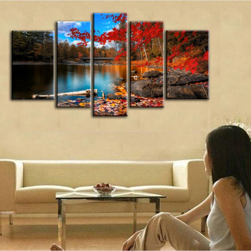 Home decor simulation oil painting on the canvas print landscape pictures DM16092801 | Дом и сад