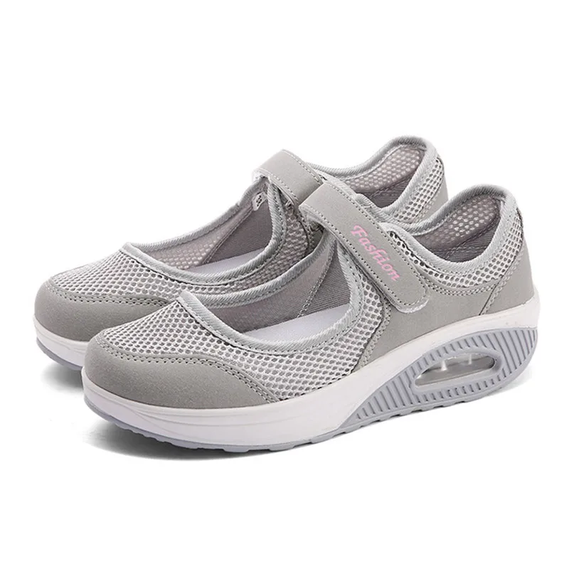 

Summer Women Sneakers Ladies Platform Shoes Girl Wedges Shoes Outdoor Walking Footwear Mesh Casual Shoes Beach Flats Mujer Tenis