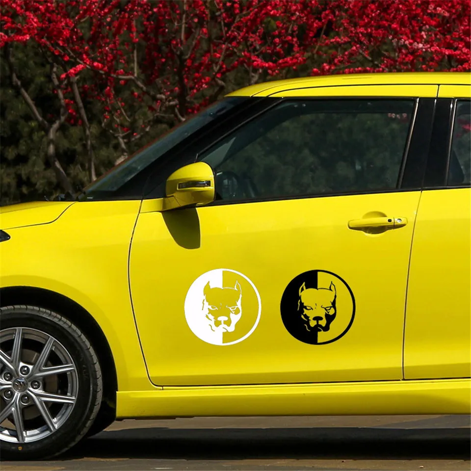 Second Half Price Car Styling Stickers PITBULL Dog Car Stickiers and Decals 1414CM Car Body Window Decorations stickers (5)