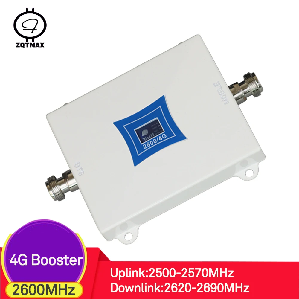 

ZQTMAX 4g signal booster 2600mhz for mobile cell phone signal booster internet signal amplifier 4g 2600 LTE cellular repeater