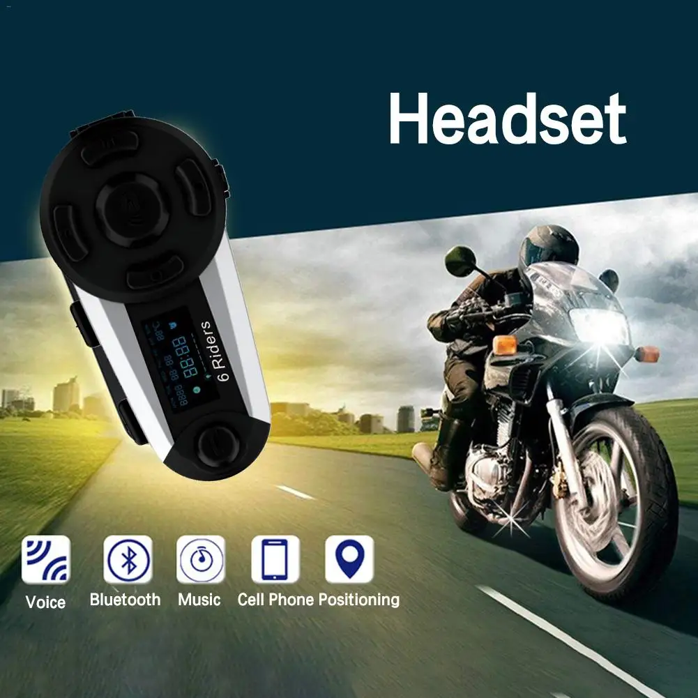 1200 м Bluetooth Интерком мотоциклетный шлем Переговорная гарнитура Высокая мощность беспроводная Bluetooth гарнитура интерфон с fm-радио