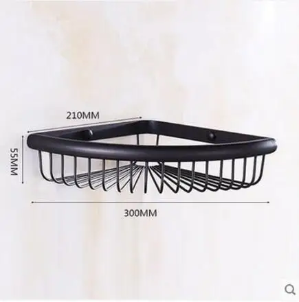 Горячая Распродажа настенная черная масляная матовая мыльница для ванной комнанты полка для ванной и душа шампунь для ванной держатель Корзина держатель угловая полка - Цвет: Белый