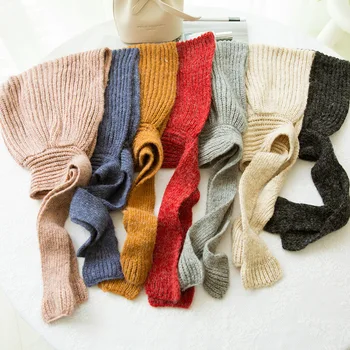

2019 winter hot hat dual-use fresh knit warm wool bib double-sided scarf