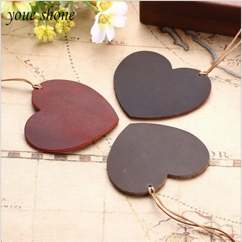 

1PCS Bookmarks For Book The First Layer Of Real Cowhide Handmade Love Small Fresh Retro Bookmark For Kids 6*5.5cm YOUE SHONE