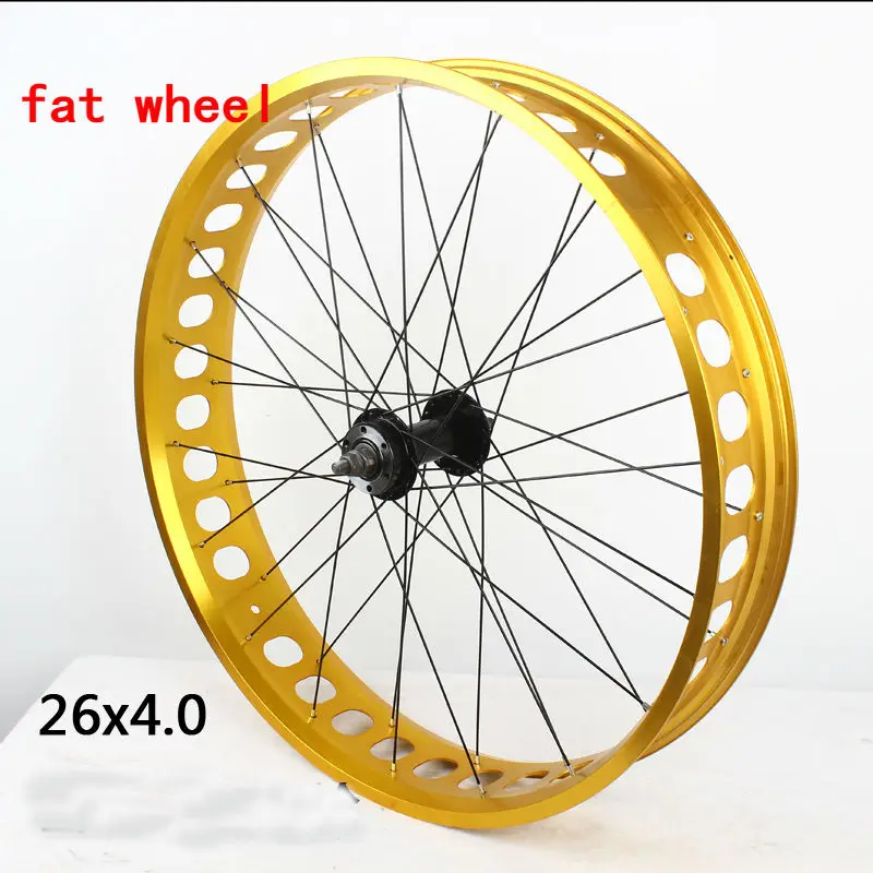 Excellent electric bike wheels new 26 4.0 inch fat snow bike wheels 135/190 Hubs Fat Bicycle wheels 36holes 18/21/24 speed rotary 26 inch 0