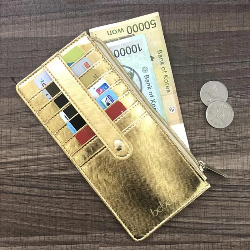 

Leather Card Holder Men Women Black PU Leather Bank Credit Card Case ID Holder Coin Wallet Purse Pouch