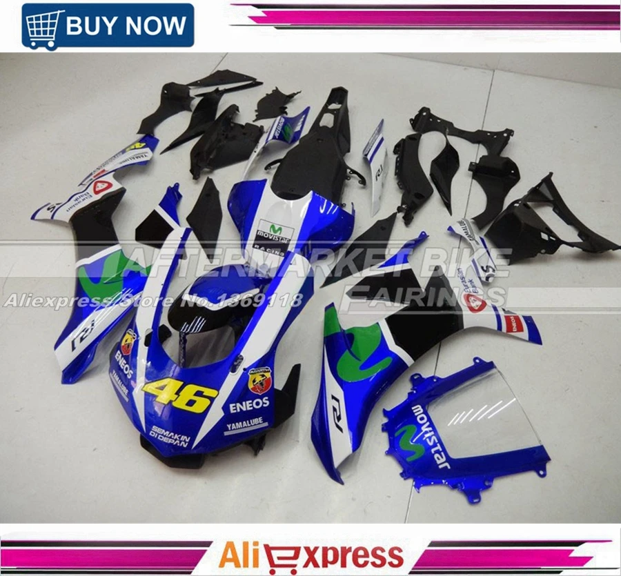 

Movistar R1 2015 MotoGP Monster Motorcycle Fairing Bodywork For Yamaha YZF R1 2016 Complete Fairings