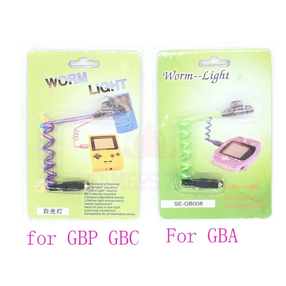 

10PCS Flexible for Nintendo Gameboy GBA GBC GBP Worm Light Illumination LED Lamps for GBA GBC Console Worm Light