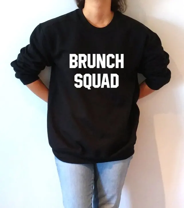 

Sugarbaby Brunch Squad Sweatshirt Unisex slogan Women top Cute jumper Sweatshirt funny slogan crew neck first coffee clothes