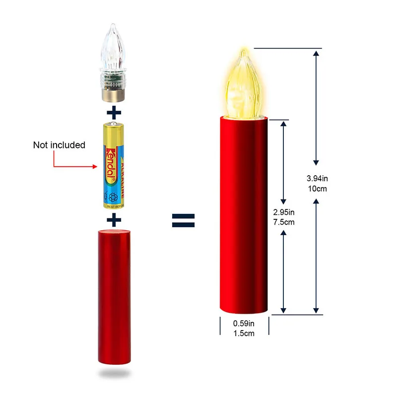 10 шт. красный светодиодный Электрический Свечи без пламени чайные ОГНИ поддельные Velas пламя вотивной таймер чай свет дома Рождественская елка праздничный свадебный Декор