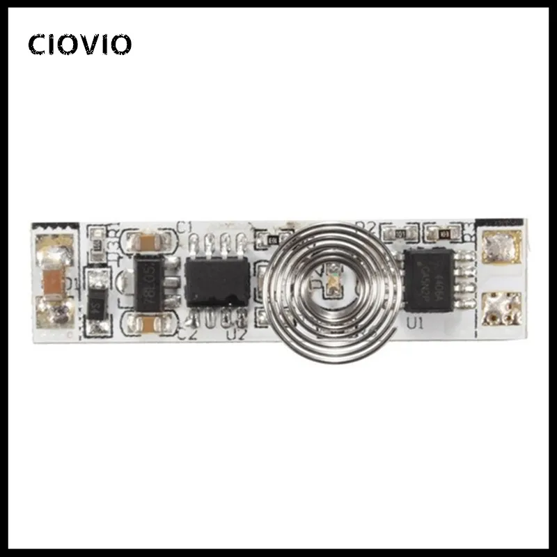 

DC 12V Capacitive Touch Sensor Switch Coil Spring Switch LED Dimmer Control Switch 9-24V 30W 3A for Smart Home LED Light Strip