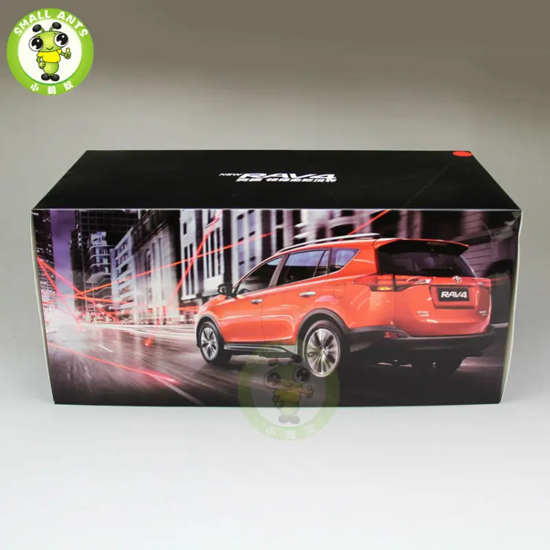 1:18 RAV4 литая модель автомобиля SUV игрушки для подарков коллекция хобби оранжевый