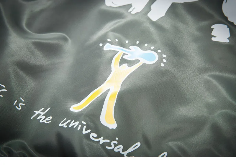 2018 осенние мужские Курточка бомбер граффити печати Тонкий ма-1 бейсбольная куртка в стиле хип-хоп Модные мужские пиджаки Любители Пальто