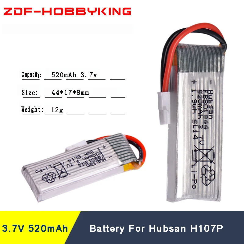 

6pcs Rc Lipo Battery 3.7V 520mAh Lipo Battery With 4 in1 USB Charger for Hubsan H107P RC Camera Drone Accessories