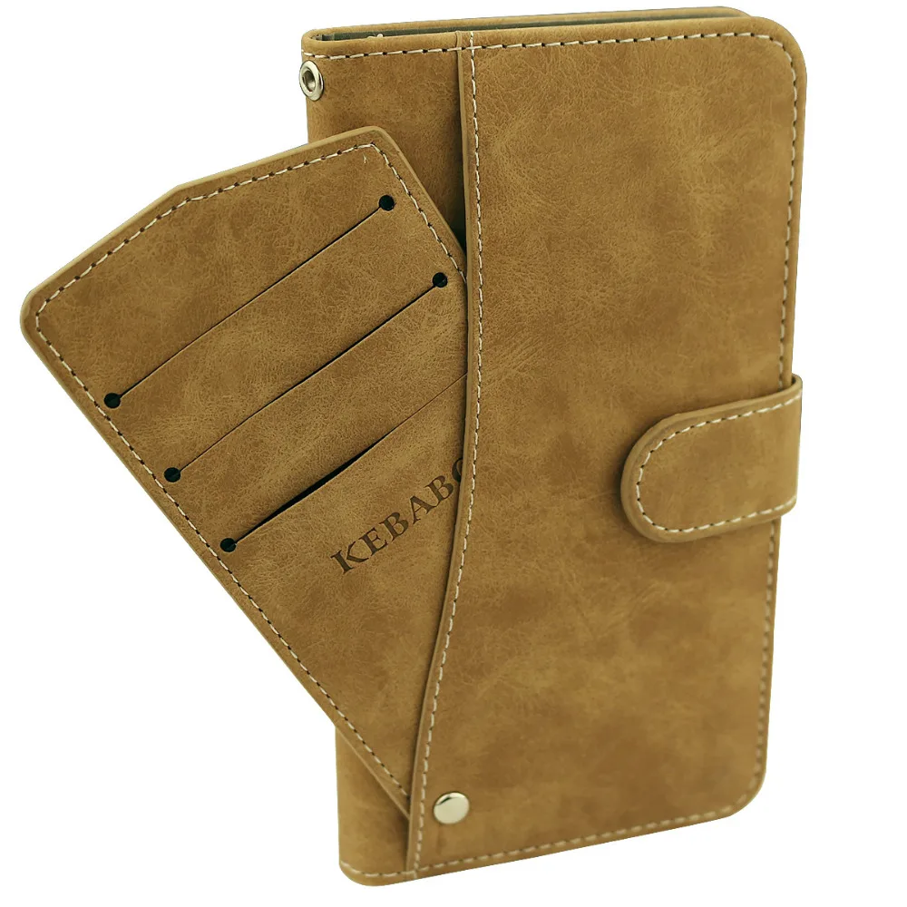 

Leather Wallet Haier Power P8 Case 5.5" Flip Vintage Leather Front Card Slots Cases Cover Business Phone Protective Bags