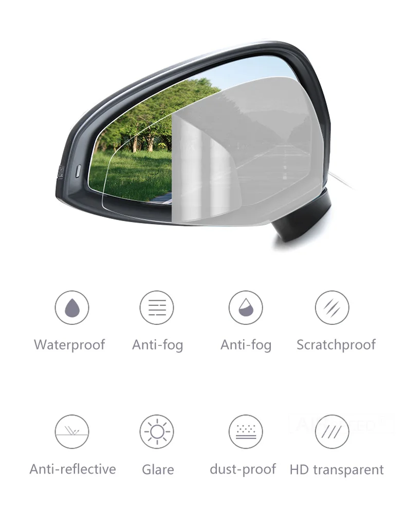 Car Rearview Mirror Film Anti Fog Glare Waterproof for Land Rover Discovery Sport 5 Range Rover Sport Velar Evoque Accessories (4)