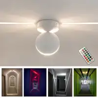 Moderne LED Plafond Licht RGB Dimbare wandlamp indoor Verlichting balkon Slaapkamer KTV hotel gang Oppervlak Mount Afstandsbediening