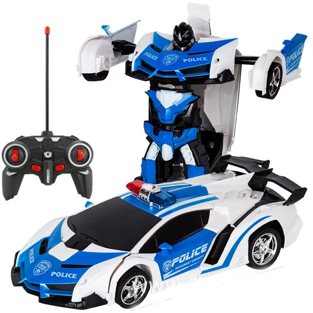 2 in 1 Electric RC Car Transformation Robots Children Boys Toys Outdoor Remote Control Sports Deformation Car Robots Model Toy 2